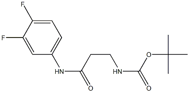 tert-butyl N-{2-[(3,4-difluorophenyl)carbamoyl]ethyl}carbamate,,结构式