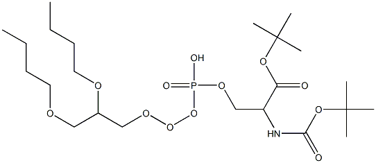 2-tert-Butoxycarbonylamino-3-[(2,3-dibutoxy-propoxy)-hydroxy-phosphoryloxy]-propionic acid tert-butyl ester Structure