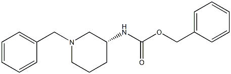 (R)-1-Benzyl-3-N-Cbz-amino-piperidine,,结构式