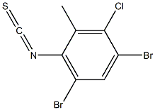 3-Chloro-4,6-dibromo-2-methylphenyl isothiocyanate,,结构式