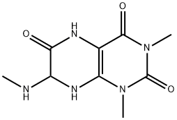 2,4,6(3H)-Pteridinetrione,  1,5,7,8-tetrahydro-1,3-dimethyl-7-(methylamino)- Structure