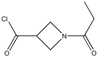 3-Azetidinecarbonyl  chloride,  1-(1-oxopropyl)-,,结构式