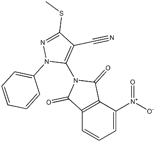 3-methylsulfanyl-5-(4-nitro-1,3-dioxo-isoindol-2-yl)-1-phenyl-pyrazole-4-carbonitrile