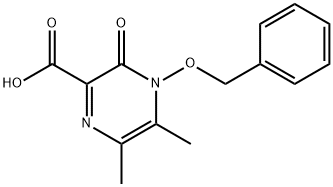 4-Benzyloxy-5,6-dimethyl-3-oxo-3,4-
dihydro-pyrazine-2-carboxylic acid 结构式