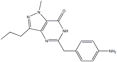 5-(4-AMINO-BENZYL)-1-METHYL-3-PROPYL-1,6-DIHYDRO-PYRAZOLO[4,3-D]PYRIMIDIN-7-ONE Structure