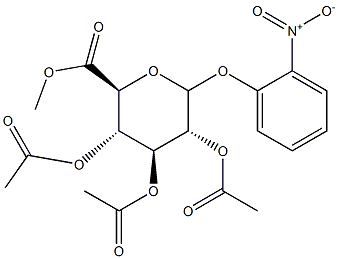 2-Nitrophenyl 2,3,4-Tri-O-acetyl--D-glucuronide, Methyl Ester,,结构式