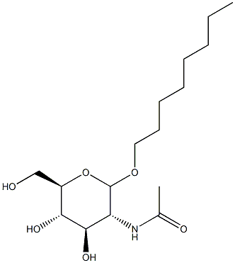 Octyl 2-Acetamido-2-Deoxy--D-Glucopyranoside Struktur