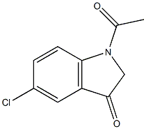 1-Acetyl-5-chloro-1,2-dihydro-indol-3-one 化学構造式