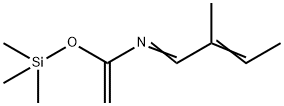 Ethenamine,  N-(2-methyl-2-buten-1-ylidene)-1-[(trimethylsilyl)oxy]- 结构式