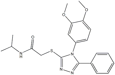 Acetamide,  2-[[4-(3,4-dimethoxyphenyl)-5-phenyl-4H-1,2,4-triazol-3-yl]thio]-N-(1-methylethyl)-,1003366-76-4,结构式