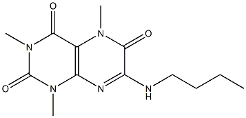 2,4,6(3H)-Pteridinetrione,  7-(butylamino)-1,5-dihydro-1,3,5-trimethyl-,1006722-76-4,结构式