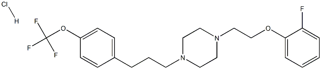 1-(2-(2-fluorophenoxy)ethyl)-4-(3-(4-(trifluoromethoxy)phenyl)propyl)piperazine hydrochloride|