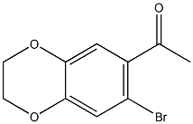 1-(7-bromo-2,3-dihydrobenzo[b][1,4]dioxin-6-yl)ethanone,,结构式