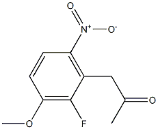 2-氟-3-甲氧基-6-硝基苯丙酮 结构式