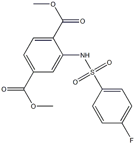  dimethyl 2-{[(4-fluorophenyl)sulfonyl]amino}terephthalate