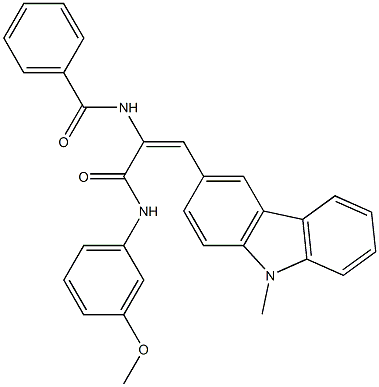  N-[1-[(3-methoxyanilino)carbonyl]-2-(9-methyl-9H-carbazol-3-yl)vinyl]benzamide