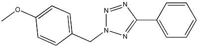 2-(4-methoxybenzyl)-5-phenyl-2H-tetraazole,,结构式