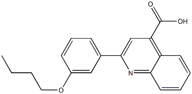 2-(3-butoxyphenyl)-4-quinolinecarboxylic acid Structure