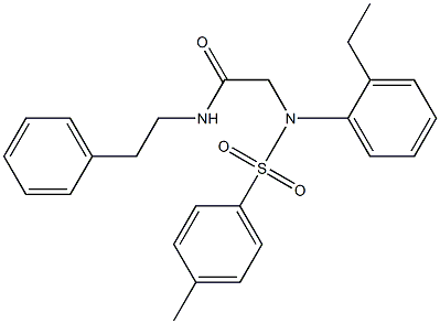 2-{2-ethyl[(4-methylphenyl)sulfonyl]anilino}-N-(2-phenylethyl)acetamide