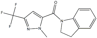 1-{[1-methyl-3-(trifluoromethyl)-1H-pyrazol-5-yl]carbonyl}indoline Structure