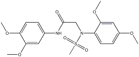 2-[2,4-dimethoxy(methylsulfonyl)anilino]-N-(3,4-dimethoxyphenyl)acetamide Structure
