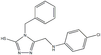 4-benzyl-5-[(4-chloroanilino)methyl]-4H-1,2,4-triazole-3-thiol Struktur