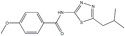 N-(5-isobutyl-1,3,4-thiadiazol-2-yl)-4-methoxybenzamide Structure