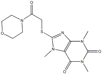 1,3,7-trimethyl-8-{[2-(4-morpholinyl)-2-oxoethyl]sulfanyl}-3,7-dihydro-1H-purine-2,6-dione