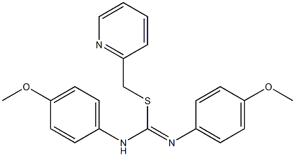 2-pyridinylmethyl N,N'-bis(4-methoxyphenyl)imidothiocarbamate Structure