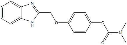 4-(1H-benzimidazol-2-ylmethoxy)phenyl dimethylcarbamate,,结构式