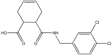 6-{[(3,4-dichlorobenzyl)amino]carbonyl}-3-cyclohexene-1-carboxylic acid Structure