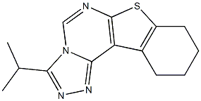 3-isopropyl-8,9,10,11-tetrahydro[1]benzothieno[3,2-e][1,2,4]triazolo[4,3-c]pyrimidine,,结构式