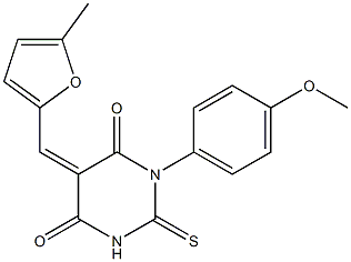 1-(4-methoxyphenyl)-5-[(5-methyl-2-furyl)methylene]-2-thioxodihydro-4,6(1H,5H)-pyrimidinedione|