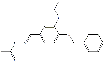 4-(benzyloxy)-3-ethoxybenzaldehyde O-acetyloxime Structure