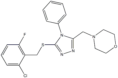 2-chloro-6-fluorobenzyl 5-(4-morpholinylmethyl)-4-phenyl-4H-1,2,4-triazol-3-yl sulfide Structure