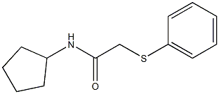 N-cyclopentyl-2-(phenylsulfanyl)acetamide Structure