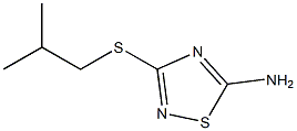 3-(isobutylsulfanyl)-1,2,4-thiadiazol-5-amine 化学構造式