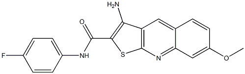 3-amino-N-(4-fluorophenyl)-7-(methyloxy)thieno[2,3-b]quinoline-2-carboxamide