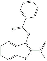 2-acetyl-1-benzothien-3-yl benzoate Struktur