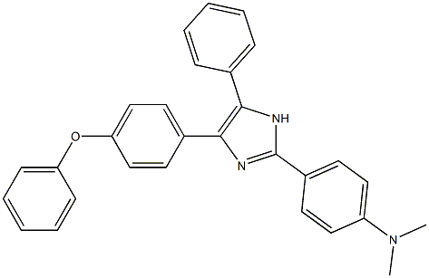 N,N-dimethyl-4-[4-(4-phenoxyphenyl)-5-phenyl-1H-imidazol-2-yl]aniline Structure