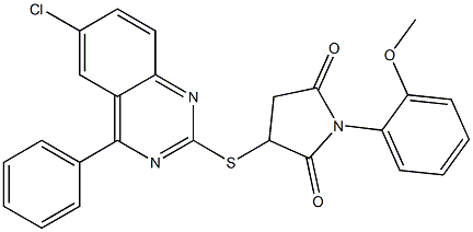 3-[(6-chloro-4-phenyl-2-quinazolinyl)sulfanyl]-1-(2-methoxyphenyl)-2,5-pyrrolidinedione