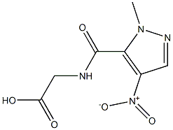 [({4-nitro-1-methyl-1H-pyrazol-5-yl}carbonyl)amino]acetic acid Structure