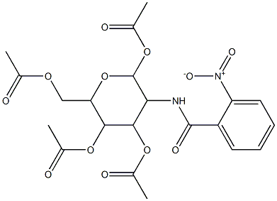 2,5-bis(acetyloxy)-6-[(acetyloxy)methyl]-3-({2-nitrobenzoyl}amino)tetrahydro-2H-pyran-4-yl acetate Struktur