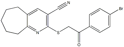 2-{[2-(4-bromophenyl)-2-oxoethyl]sulfanyl}-6,7,8,9-tetrahydro-5H-cyclohepta[b]pyridine-3-carbonitrile