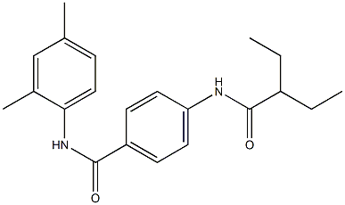 N-(2,4-dimethylphenyl)-4-[(2-ethylbutanoyl)amino]benzamide 化学構造式