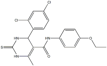 4-(2,4-dichlorophenyl)-N-(4-ethoxyphenyl)-6-methyl-2-thioxo-1,2,3,4-tetrahydro-5-pyrimidinecarboxamide Structure