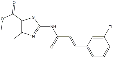  methyl 2-{[3-(3-chlorophenyl)acryloyl]amino}-4-methyl-1,3-thiazole-5-carboxylate