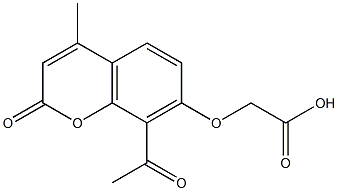[(8-acetyl-4-methyl-2-oxo-2H-chromen-7-yl)oxy]acetic acid 结构式