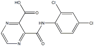 3-[(2,4-dichloroanilino)carbonyl]-2-pyrazinecarboxylic acid 化学構造式
