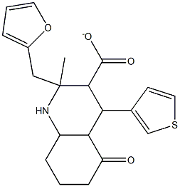 tetrahydro-2-furanylmethyl 2-methyl-5-oxo-4-(3-thienyl)-1,4,5,6,7,8-hexahydro-3-quinolinecarboxylate Structure